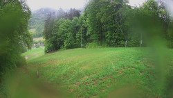 Prostřední část sjezdovky a snowpark