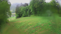 Prostřední část sjezdovky a snowpark