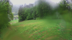 Prostřední část sjezdovky a snowpark