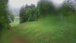 Prostřední část sjezdovky a snowpark