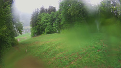 Prostřední část sjezdovky a snowpark
