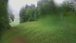 Prostřední část sjezdovky a snowpark
