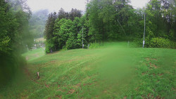 Prostřední část sjezdovky a snowpark