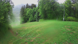 Prostřední část sjezdovky a snowpark