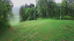 Prostřední část sjezdovky a snowpark