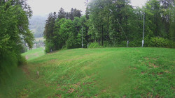 Prostřední část sjezdovky a snowpark