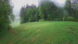 Prostřední část sjezdovky a snowpark