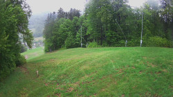 Prostřední část sjezdovky a snowpark