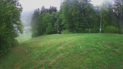 Prostřední část sjezdovky a snowpark