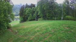 Prostřední část sjezdovky a snowpark