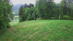 Prostřední část sjezdovky a snowpark