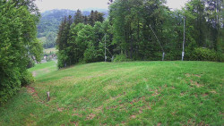 Prostřední část sjezdovky a snowpark