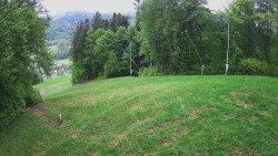 Prostřední část sjezdovky a snowpark