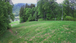 Prostřední část sjezdovky a snowpark