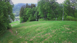 Prostřední část sjezdovky a snowpark