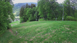 Prostřední část sjezdovky a snowpark