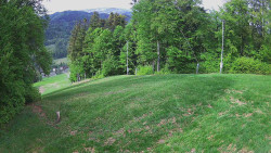 Prostřední část sjezdovky a snowpark