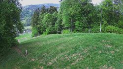 Prostřední část sjezdovky a snowpark