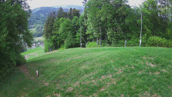 Prostřední část sjezdovky a snowpark