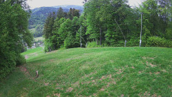 Prostřední část sjezdovky a snowpark