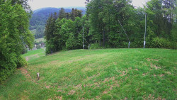 Prostřední část sjezdovky a snowpark