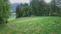 Prostřední část sjezdovky a snowpark