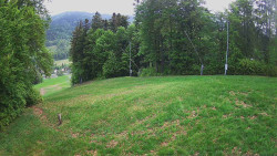 Prostřední část sjezdovky a snowpark