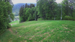 Prostřední část sjezdovky a snowpark