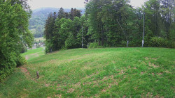 Prostřední část sjezdovky a snowpark