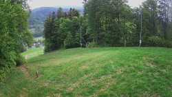 Prostřední část sjezdovky a snowpark