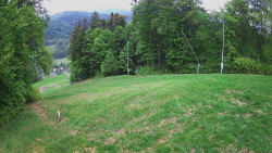 Prostřední část sjezdovky a snowpark