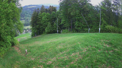 Prostřední část sjezdovky a snowpark