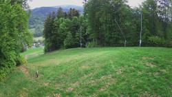 Prostřední část sjezdovky a snowpark