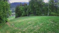 Prostřední část sjezdovky a snowpark