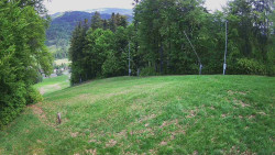 Prostřední část sjezdovky a snowpark
