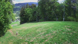 Prostřední část sjezdovky a snowpark