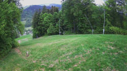 Prostřední část sjezdovky a snowpark