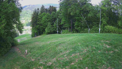 Prostřední část sjezdovky a snowpark