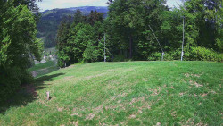 Prostřední část sjezdovky a snowpark