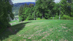 Prostřední část sjezdovky a snowpark