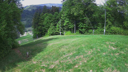 Prostřední část sjezdovky a snowpark