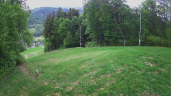 Prostřední část sjezdovky a snowpark