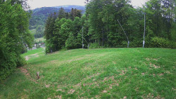 Prostřední část sjezdovky a snowpark