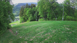 Prostřední část sjezdovky a snowpark