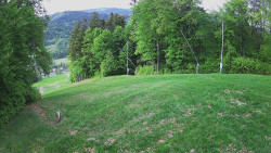 Prostřední část sjezdovky a snowpark
