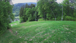 Prostřední část sjezdovky a snowpark