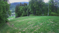 Prostřední část sjezdovky a snowpark
