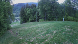 Prostřední část sjezdovky a snowpark