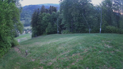Prostřední část sjezdovky a snowpark