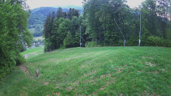 Prostřední část sjezdovky a snowpark